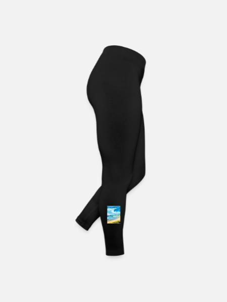 Portstewart Strand Ireland Uk Travel Poster WPA - Women’s Jersey Leggings - black - Right