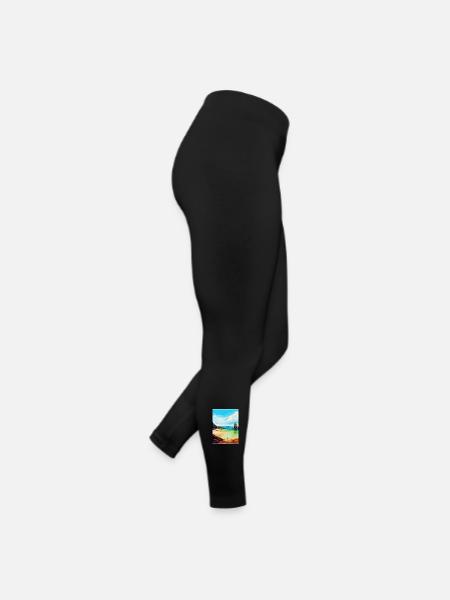 Isle Of Lewis Schottland Vereinigtes Königreich Vintage Reiseposter - Frauen Jersey Leggings - Schwarz - Rechts