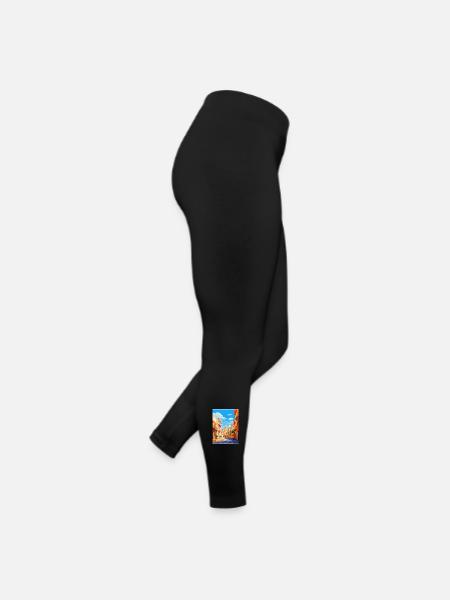 Alicante Spanien Vintage Reiseplakat Souvenir WPA - Frauen Jersey Leggings - Schwarz - Rechts