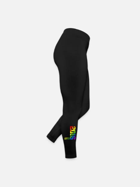 LGBTQ 2016 REGENBOGEN QUEER 9. GEBURTSTAG PRIDE - Frauen Jersey Leggings - Schwarz - Rechts