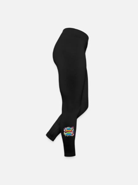 KEIN ANMALEN, KEIN WINS, Aufkleber – Graffiti, das knallt! - Frauen Jersey Leggings - Schwarz - Rechts