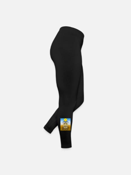 Sonnenpharaön Strahlenkreis - Frauen Jersey Leggings - Schwarz - Rechts