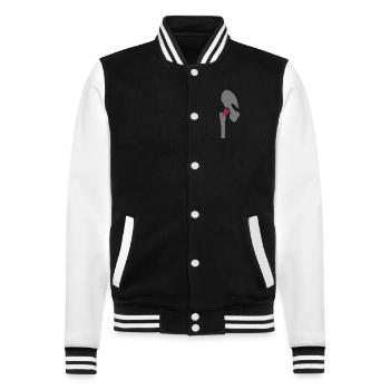 Hüfte 1 hip hanche Implantat - College-Sweatjacke - Schwarz/Weiß - Vorne - Nik (191cm) & Marisol (170cm)