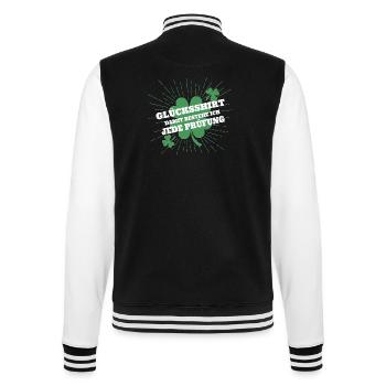 Glücksbringer Prüfung Abi Abitur Studium Schule - College-Sweatjacke - Schwarz/Weiß - Hinten - Marisol (170cm)