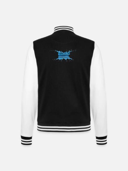 Water drop - College Sweat Jacket - black/white