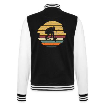 Stunt Scooter Roller Junge Vintage - College-Sweatjacke - Schwarz/Weiß - Hinten - Marisol (170cm)