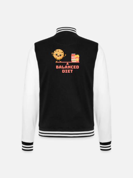 équilibré cookie fastfood Régime - Veste Teddy - noir/blanc