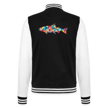 Forellen Angeln Fische Angler Forelle - College-Sweatjacke - Schwarz/Weiß - Hinten - Marisol (170cm)
