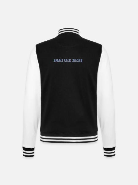 SMALLTALK SUCKS - Spread it! - College-Sweatjacke - Schwarz/Weiß