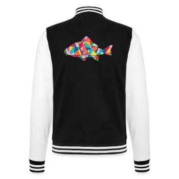 Karpfen Angeln Karpfenangler Fischen Männer Angler - College-Sweatjacke - Schwarz/Weiß - Hinten - Marisol (170cm)