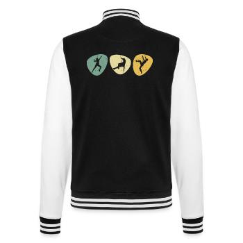 Klettern Kletterer Kletterhalle Boulder Bouldern - College-Sweatjacke - Schwarz/Weiß - Hinten - Marisol (170cm)