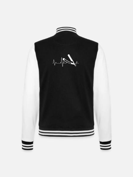 barber - College Sweat Jacket - black/white