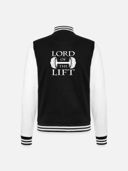 dumbbell - College Sweat Jacket - black/white