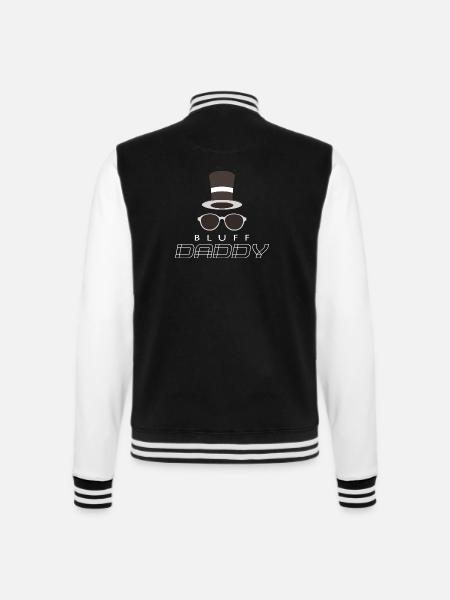 poker - College Sweat Jacket - black/white