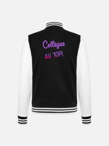 COLLEAGUE - College Sweat Jacket - black/white