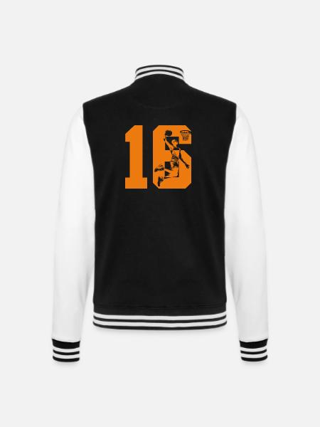 NUMMER 16 BASKETBALL 16. GEBURTSTAG - College-Sweatjacke - Schwarz/Weiß
