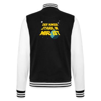 Grillschürze - Lustiger Joda Spruch - College-Sweatjacke - Schwarz/Weiß - Hinten - Marisol (170cm)
