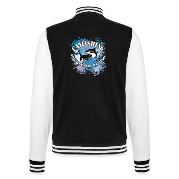 Catfish catfish fish catfish for splashes of paint - College Sweat Jacket - black/white - Back - Marisol (170cm)