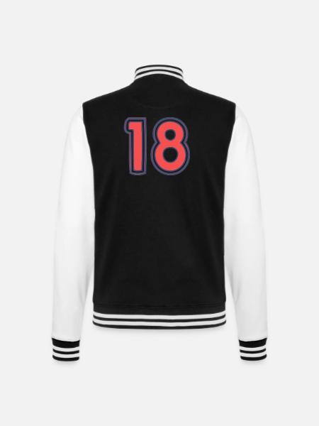18. 18 YEARS OLD - College Sweat Jacket - black/white