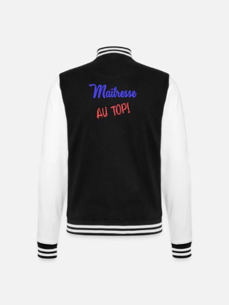 MISTRESS - College Sweat Jacket - black/white