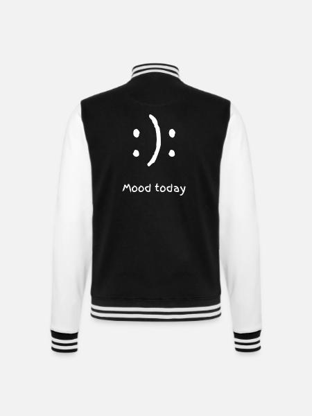 mood today - College Sweat Jacket - black/white