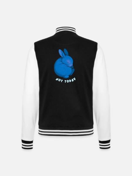 Rabbit - Not Today - College Sweat Jacket - black/white