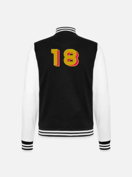 18 - College Sweat Jacket - black/white