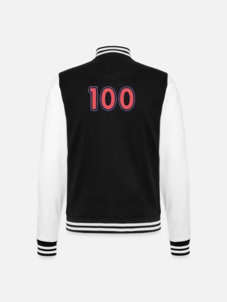 100. 100 YEARS. 100th ANNIVERSARY - College Sweat Jacket - black/white