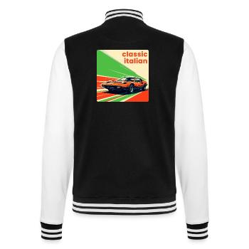 Classic Italian Sportscar - College Sweat Jacket - black/white - Back - Marisol (170cm)