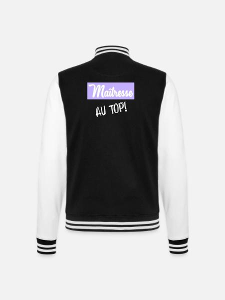 mistress - College Sweat Jacket - black/white
