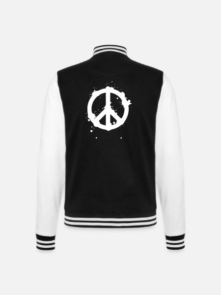 Peace Splash Guerrilla Print Style - College Sweat Jacket - black/white