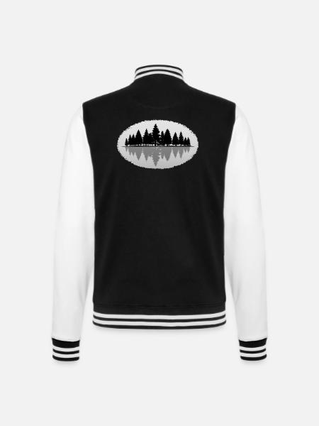 Wald Forest - College-Sweatjacke - Schwarz/Weiß