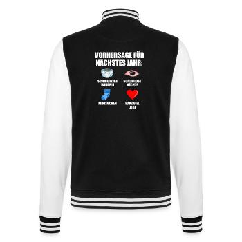 Werdender Vater - College-Sweatjacke - Schwarz/Weiß - Hinten - Marisol (170cm)