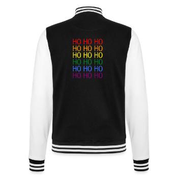 Hohoho Regenbogen LGBT - College-Sweatjacke - Schwarz/Weiß - Hinten - Marisol (170cm)