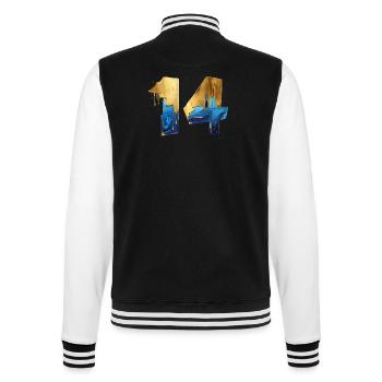NR. 14 NUMMER 14 COOL 14. GEBURTSTAG - College-Sweatjacke - Schwarz/Weiß - Hinten - Marisol (170cm)