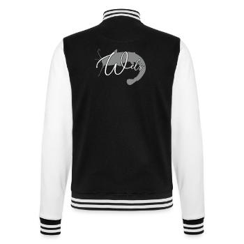 Wels Waller angeln Sportfischen Flussmonster - College-Sweatjacke - Schwarz/Weiß - Hinten - Marisol (170cm)