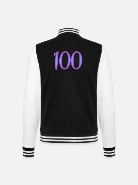 100 - Veste Teddy - noir/blanc