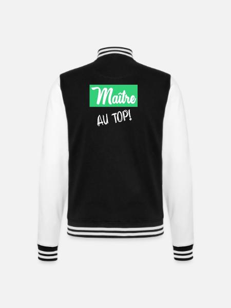 MAITRE - Veste Teddy - noir/blanc