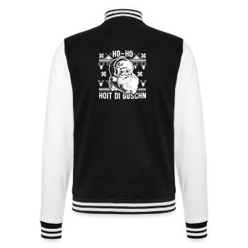 HO HO HOIT DI GOSCHN UGLY XMAS Weihnachten Lustig - College-Sweatjacke - Schwarz/Weiß - Hinten - Marisol (170cm)