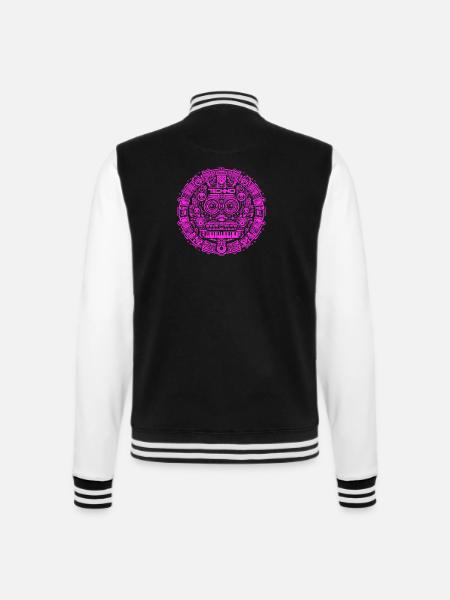 Techno Music Logo - College-Sweatjacke - Schwarz/Weiß