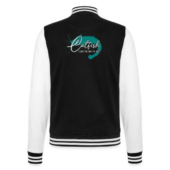 Wels Waller angeln Sportfischen Flussmonster - College-Sweatjacke - Schwarz/Weiß - Hinten - Marisol (170cm)