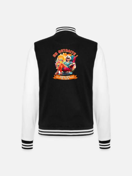 Retraitée libre et coloré - Veste Teddy - noir/blanc