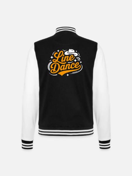 Line Dance mein Hobby - meine Passion - mein Ding - College-Sweatjacke - Schwarz/Weiß