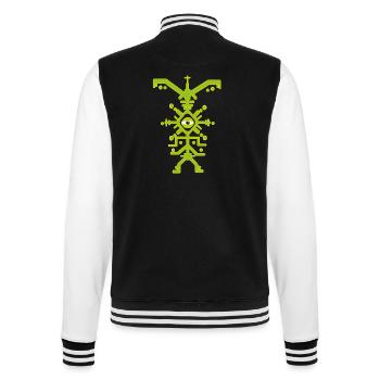 Neonauge-Glyphen-Schaltkreis-Emblem - College-Sweatjacke - Schwarz/Weiß - Hinten - Marisol (170cm)