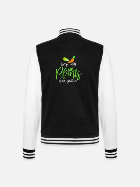 Vegan - College Sweat Jacket - black/white