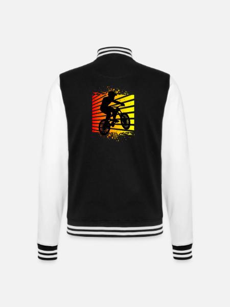 Mountain bike mountain bikers - College Sweat Jacket - black/white