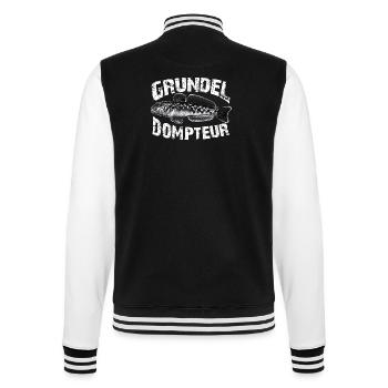 Ich fische Grundeln - College-Sweatjacke - Schwarz/Weiß - Hinten - Marisol (170cm)