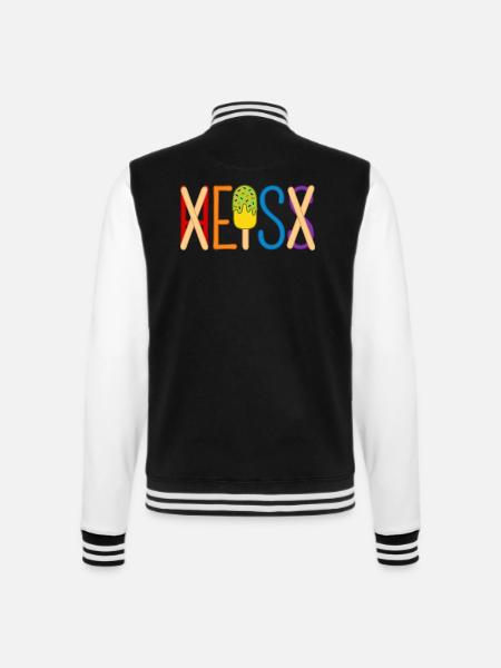 Eis - heiß - H EIS S - College-Sweatjacke - Schwarz/Weiß