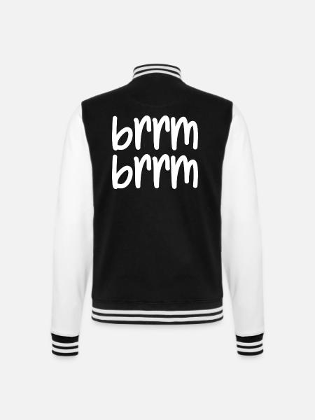 brrm brrm - College Sweat Jacket - black/white