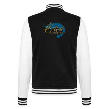 Wels Waller angeln Sportfischen Flussmonster - College-Sweatjacke - Schwarz/Weiß - Hinten - Marisol (170cm)